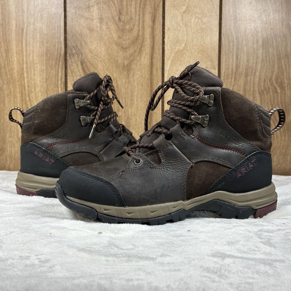 Ariat Women's Skyline Mid Waterproof Hiking Boots Women’s 8B Brown Leather